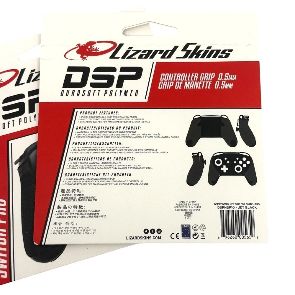 2 Pack Lizard Skins DSP Controller Grip Switch‎ Pro Jet Black 0.5mm NEW